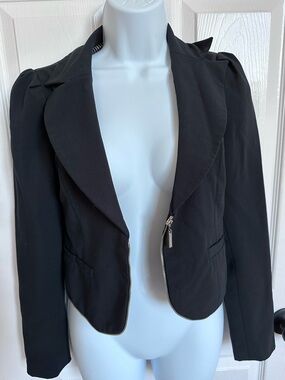 Twenty one Black Zip-Front Tailored Blazer
